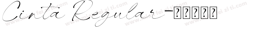 Cinta Regular字体转换